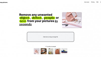 원하는 영역을 깔끔하게 지울 수 있는 이미지 편집 생성형 AI 서비스 - CleanUp.pictures