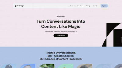 [Castmagic AI] AI로 Podcast 제작에 필요한 모든 것을 제공하는 툴