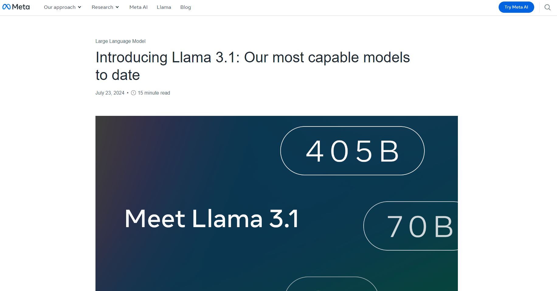 LLama3.1 공개